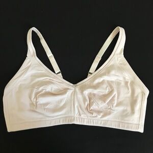 BREEZIES Cotton Full Coverage Bra Cream Women’s Size 48DDD